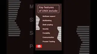 🟤key features of UNIX🟤#unix#computerscience#computerinformation #education #shorts
