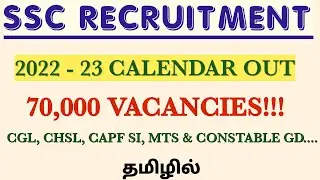 70000+ VACANCIES🔥 | SSC - Official Calendar Out