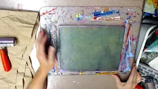 Impromptu Live Stream--Gelli Printing with wall paper.