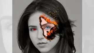 #jkeditingbhildi Fire Face Photo Editing || PicsArt Editing Tutorial 🔥