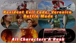 Resident Evil Code: Veronica (Capcom 2000) Battle Mode - All Characters A Rank - Sega Dreamcast