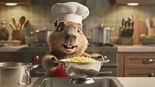 Capybara Baby Chef Cooks Mac & Cheese 🧀 (Cinematic ASMR Cooking, No Music)