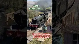&lsquo;Whistle Crazy&rsquo; 6880 Betton Grange Opens up Through Berwyn. Llangollen Railway Branch Line Gala