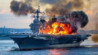terrible tragedy! A Russian aircraft carrier carrying 820 fighter jets was destroyed by US F-16s in