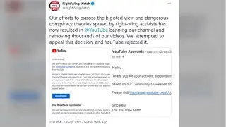Right Wing Watch gets banned for a few minutes and twitter loses it