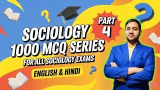 💥 Sociology 1000 MCQ Series | Part 4 | Social Process and Institutions ✍️