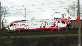 Pesa GAMA 111Eo-008 JSW Logistics wjazd do Gdańska Gł&oacute;wnego linia kolejowa nr 202