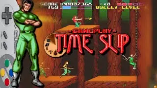 🎮 TIME SLIP (The Sales Curve, 1993) - Run and Gun Action Arcade Game 🕹️ Super Nintendo - SNES