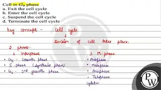 Cell in \( \mathrm{G}_{0} \) phase a. Exit the cell cycle b. Enter the cell cycle c. Suspend the...