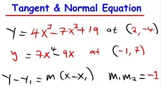 Normal and Tangents Equations