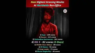 Nani Highest Grossing Movies At Worldwide Box Office #nani #hitthethirdcase #hit3 #srinidhishetty