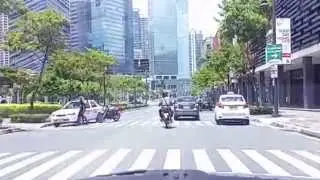 Angry BGC Traffic Patrol Jumps Over Taxi