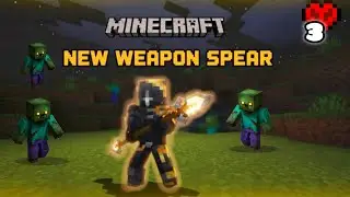I tested a new Minecraft weapons Spear in Minecraft hardcore.