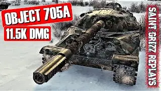 WoT Object 705a Gameplay &diams; Epic 11.5k Dmg  Heavy Tank Review