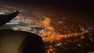 Emirates 777-300ER departure from Dubai at night with Amazing climb out
