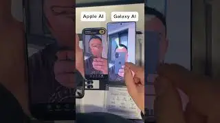 Apple AI против Galaxy AI в демонстрации лица 😳😨 #iphone #appleintelligence #galaxyai #fyp #s25ultra