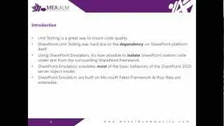 [Arabic] Creating Unit Tests using SharePoint Emulators in Visual Studio 2012