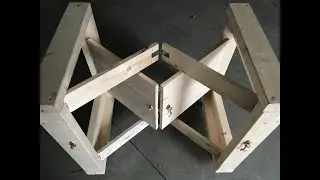 DIY Space saver folding table base!