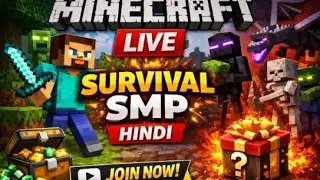 🔴 LIVE | Minecraft SMP Survival Hindi | Join & Play 😱🔥