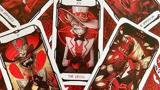 🍎 HAZBIN HOTEL & HELLUVA BOSS FAN TAROT 🍎 || FLIP THROUGH || NO TALKING 🤫