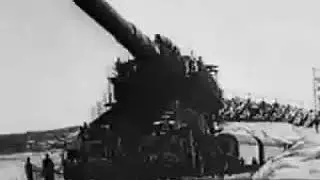 Heavy German artillery firing on Sevastopol in WW2, 1942, 