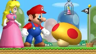 What happens when Giant Mario & Giant Peach fights against Giant Mushroom?
