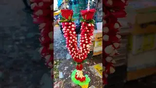 How to make real flowers wedding garland || #flowers #trending #wedding #shorts #fypシ