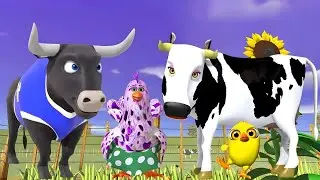 El Pollito p&iacute;o 3d - el Toro y el Tractor de la Granja Part#1265-el Pollito y el Tractor de la Granja
