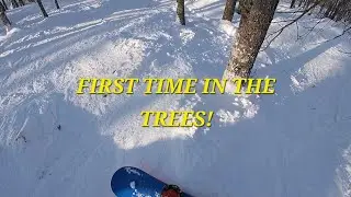 Learning To Snowboard at 37, First Ever Glade run!