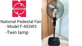 National Stand Fan F-403W3 with timer and twin lamp