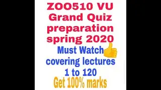Grand quiz of ZOO510,  Practice and preparation spring 2020