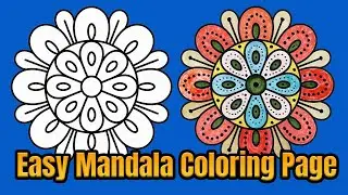 Mandala Coloring Page Colored With Relaxing Music Colored By Osman Mandalas World | Video 108