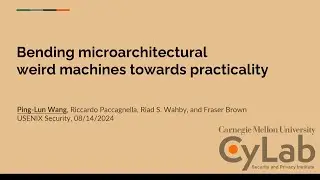 USENIX Security '24 - Bending microarchitectural weird machines towards practicality