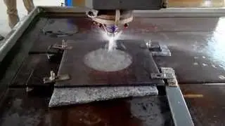 edging Neolith cut Neolithharder than granite ATC cnc machine counter top
