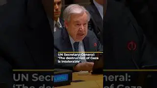 UN Secretary-General: &lsquo;The destruction of Gaza is intolerable&rsquo; | AJ #shorts