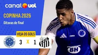 CRUZEIRO DÁ AULA DE CONTRA-ATAQUE, ELIMINA SANTOS E AVANÇA NA COPINHA