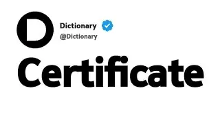 Certificate Meaning In Urdu 