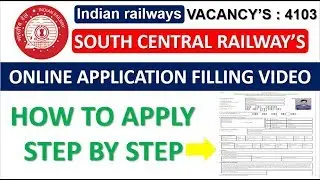 how to apply south central railway apprentice || apprentice application filling  2019
