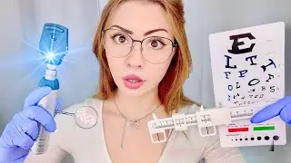 ASMR Eye Exam EVERYTHING IS WRONG, Doctor Roleplay Lens 1 or 2 Test REALISTIC Cranial Nerve, Orbital
