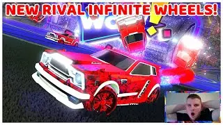 SHOWCASING ALL *NEW* PAINTED RIVAL INFINITE WHEELS IN ROCKET LEAGUE! (SPRING SPLIT SUITE FAN REWARD)