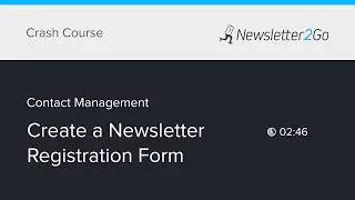 Create a Newsletter Registration Form - Newsletter Tutorial 10