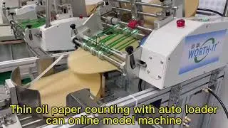 Soft thin paper counting with auto loader can online connect with modeling machine