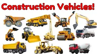 Construction Vehicles Vocabulary for Kids | Construction Trucks for Toddlers #vehicles #truck #kids