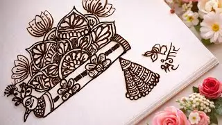 Peacock mehendi art 🫰😍 l simple mehendi l floral #mehendiart #hennalover #aestheticmehndi #henna 