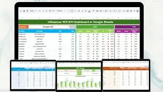 Influencer ROI KPI Dashboard in Google Sheets