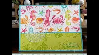 Crazy Fun Friends of the Ocean DSP split front card, Stampin' Up!