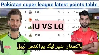 Pakistan super league latest points table | psl 8 points table | cricket lover atta