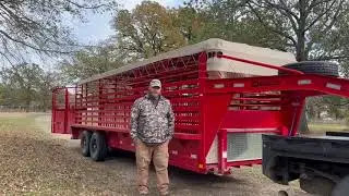 Walkaround of our new Delco stock trailer. #delcotrailers #solargrazing #texassolarsheep