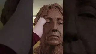 Sculping a Woman Clay Bust