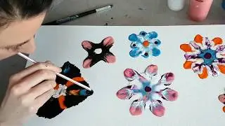 DIY FLUID Art Flowers! - AMAZING RESULT - 36